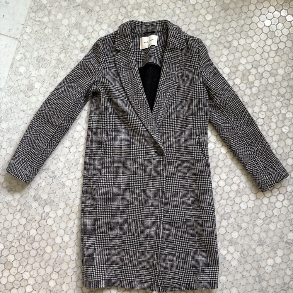 Aritzia Babaton Plaid Wool Stedman Coat